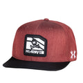 Clip Snapback Hat - Black/Burgundy