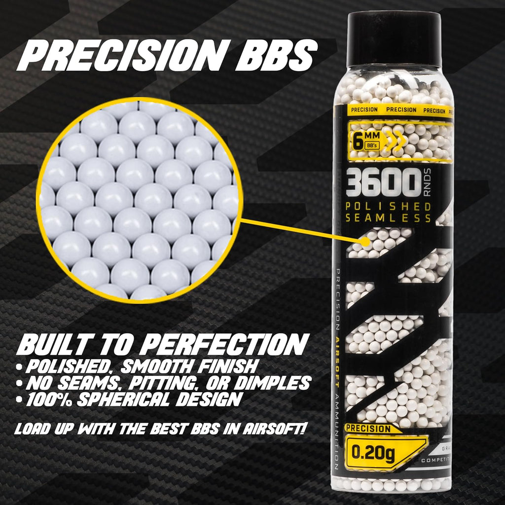 Precision .20g BB's - 3600ct - White