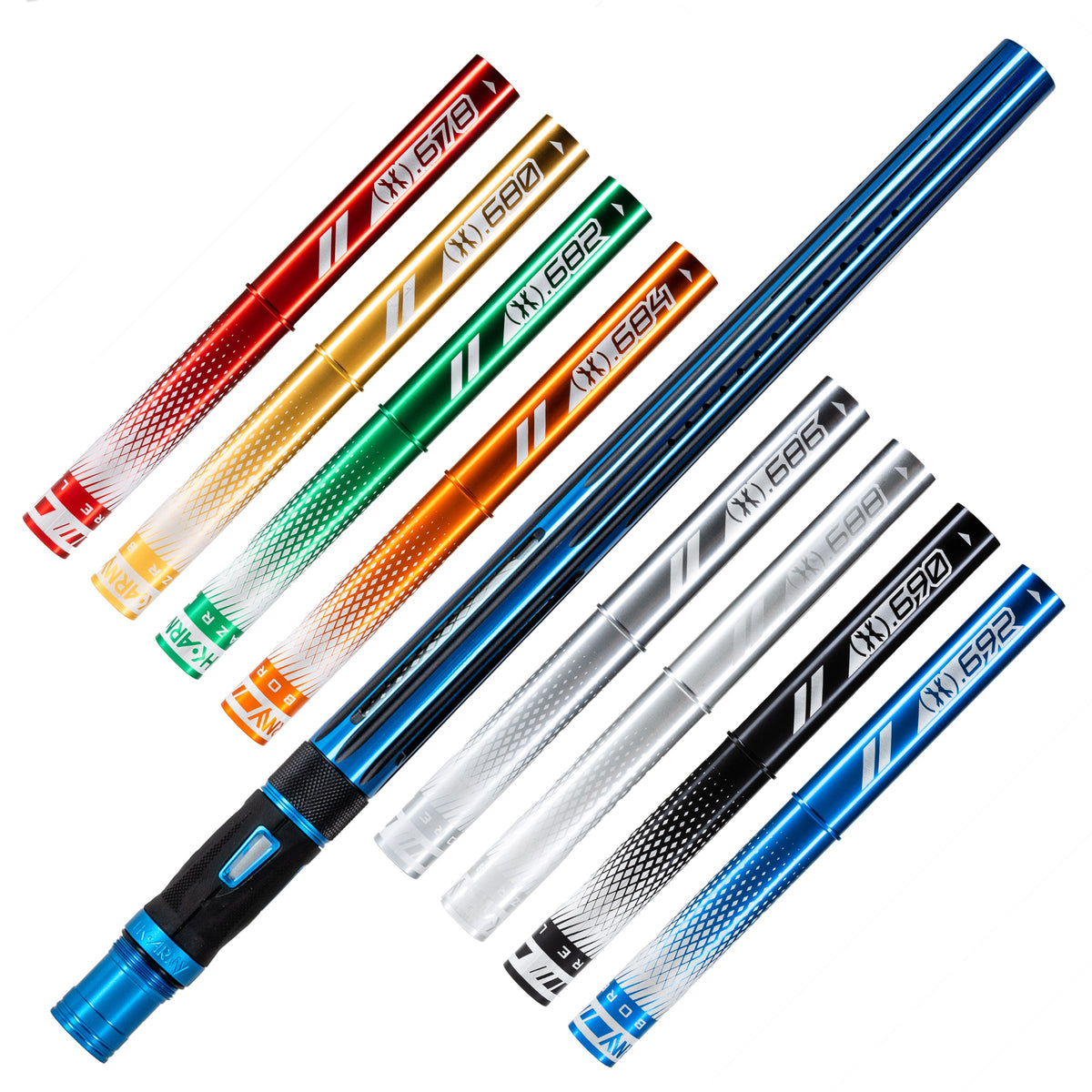 LAZR Elite Nova Barrel Kit - 15" Blue/Black - Colored Inserts - Cocker Threads