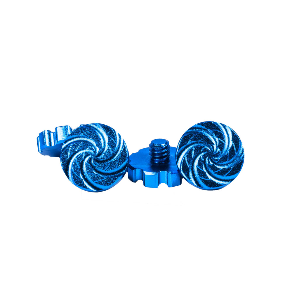 Machined Goggle Screw Set "Cyclone" Blue
