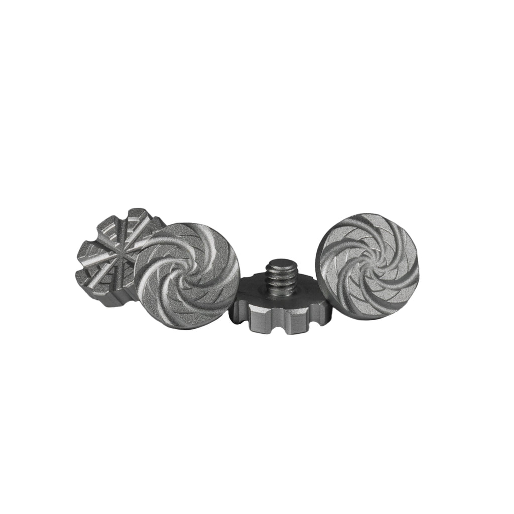 Machined  Goggle Screw Set "Cyclone" Pewter
