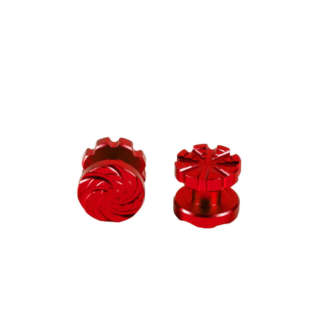 Machined Goggle Screw Set "Cyclone" Red