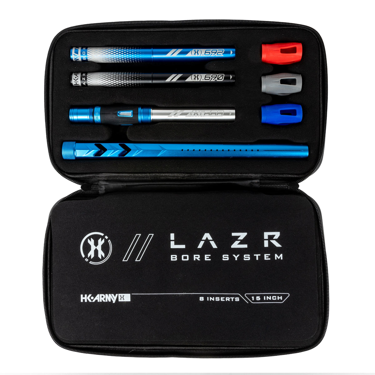 LAZR Elite Fossil Barrel Kit - 15" Dust Blue - Colored Inserts- Cocker Threads