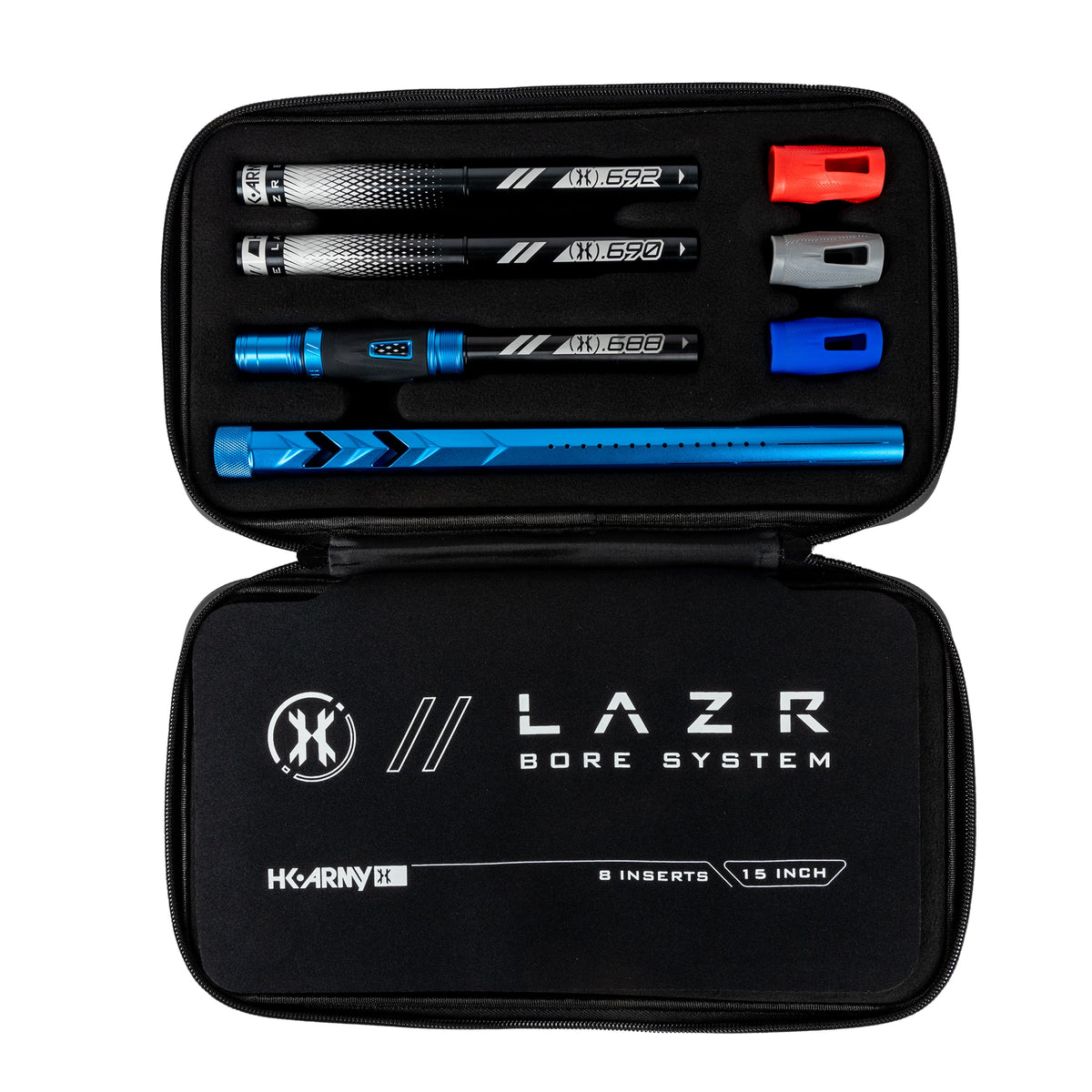 LAZR Elite Fossil Barrel Kit - 15" Dust Blue - Black Inserts - Cocker Threads