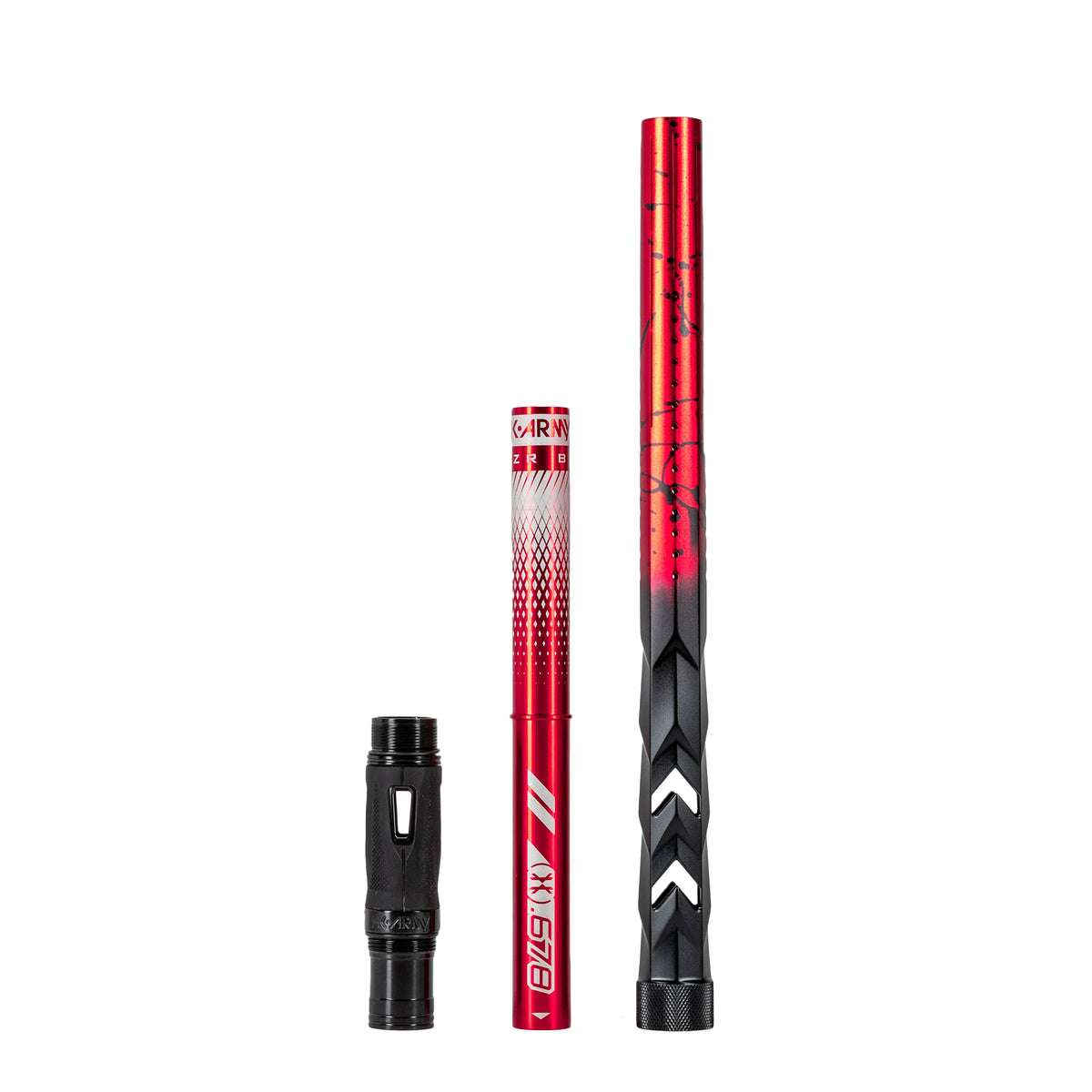 LAZR Elite Fossil Barrel Kit - 15" Red/Black Splash - Colored Inserts - Cocker Threads