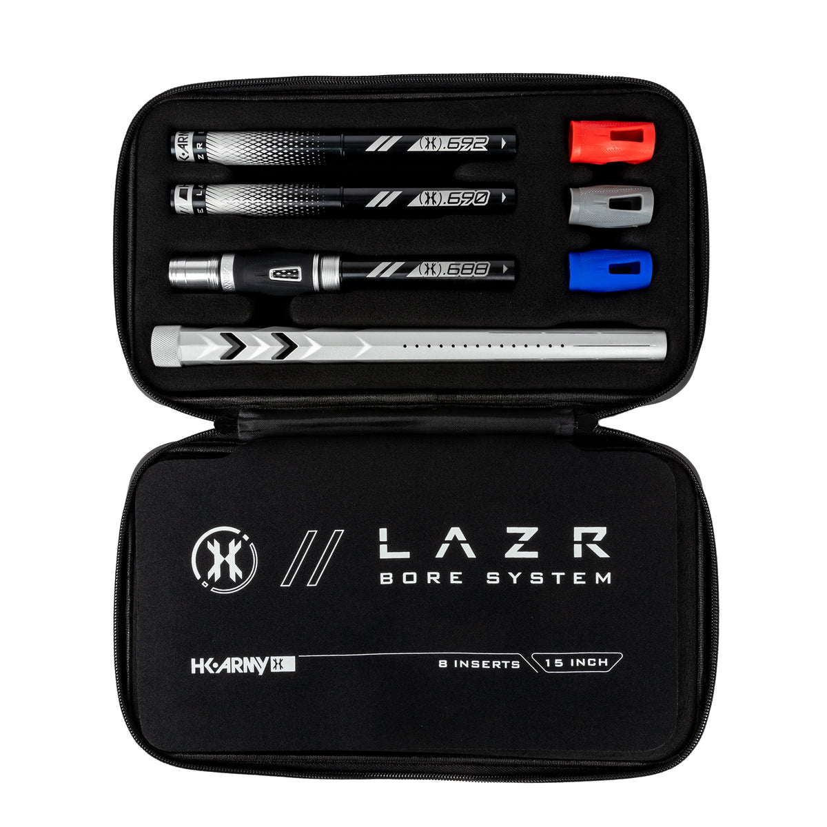 LAZR Elite Fossil Barrel Kit - 15" Dust Silver - Black Inserts - Cocker Threads