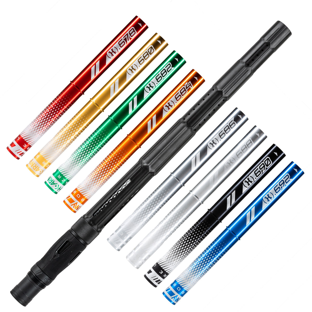LAZR Elite Fractal Barrel Kit - 15" Dust Black/Colored Inserts - Cocker Threads