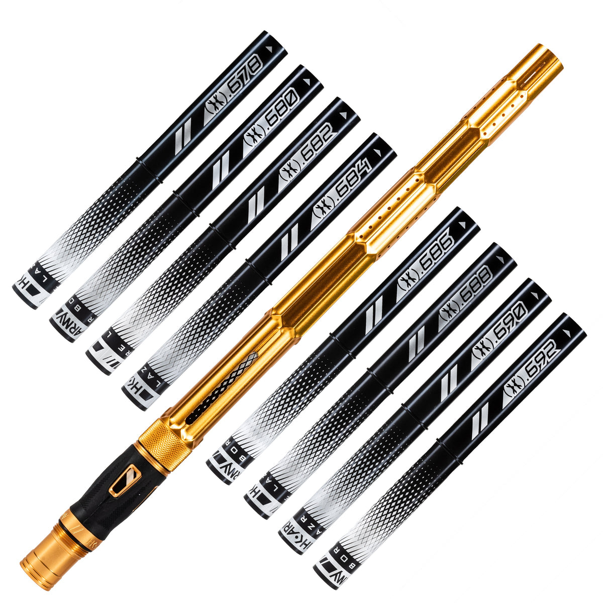 LAZR Elite Fractal Barrel Kit - 15" Dust Gold/Black Inserts - Cocker Threads
