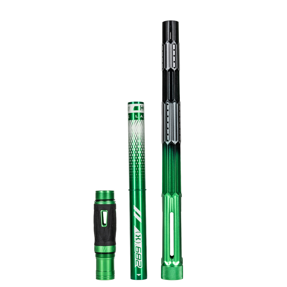 LAZR Elite Fractal Barrel Kit - 15" Green/Black Colored Inserts - Cocker Threads