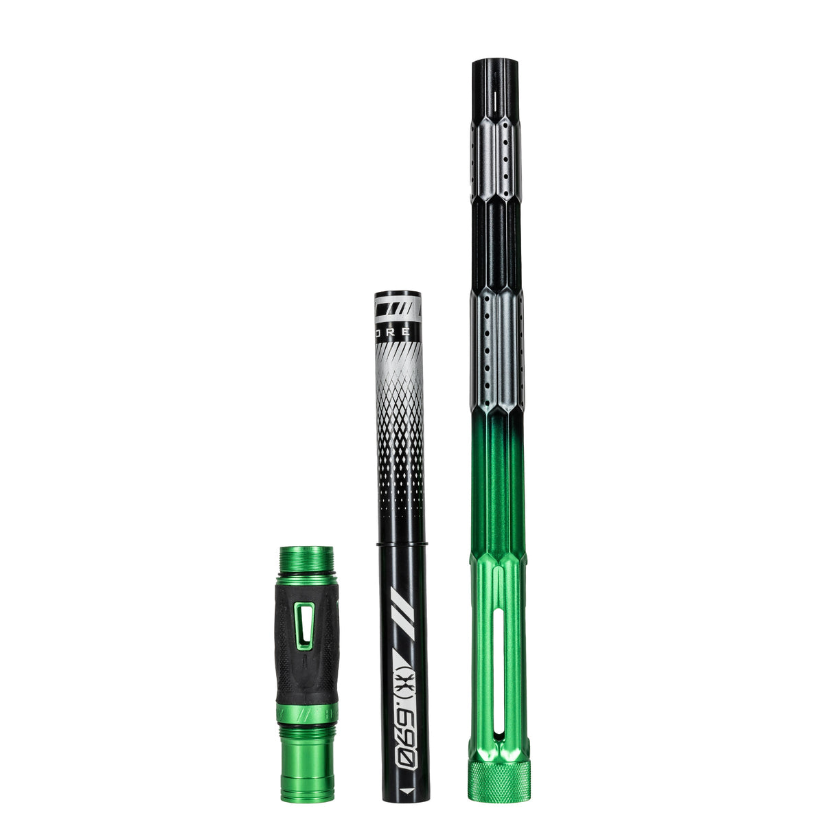 LAZR Elite Fractal Barrel Kit - 15" Green/Black Black Inserts - Cocker Threads