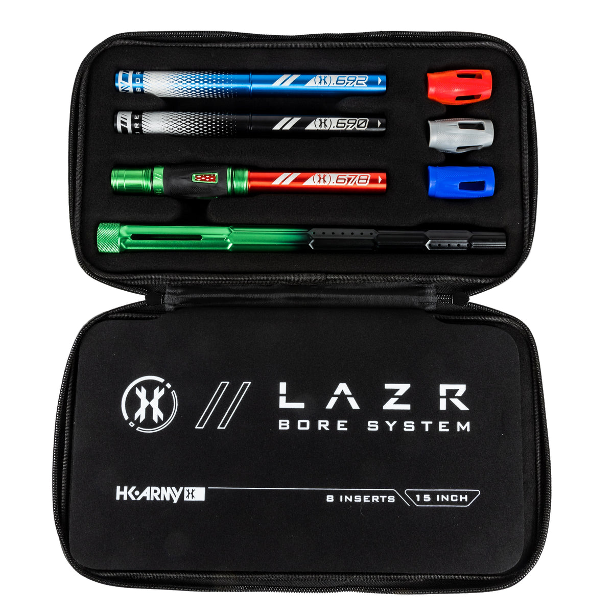 LAZR Elite Fractal Barrel Kit - 15" Green/Black Colored Inserts - Cocker Threads