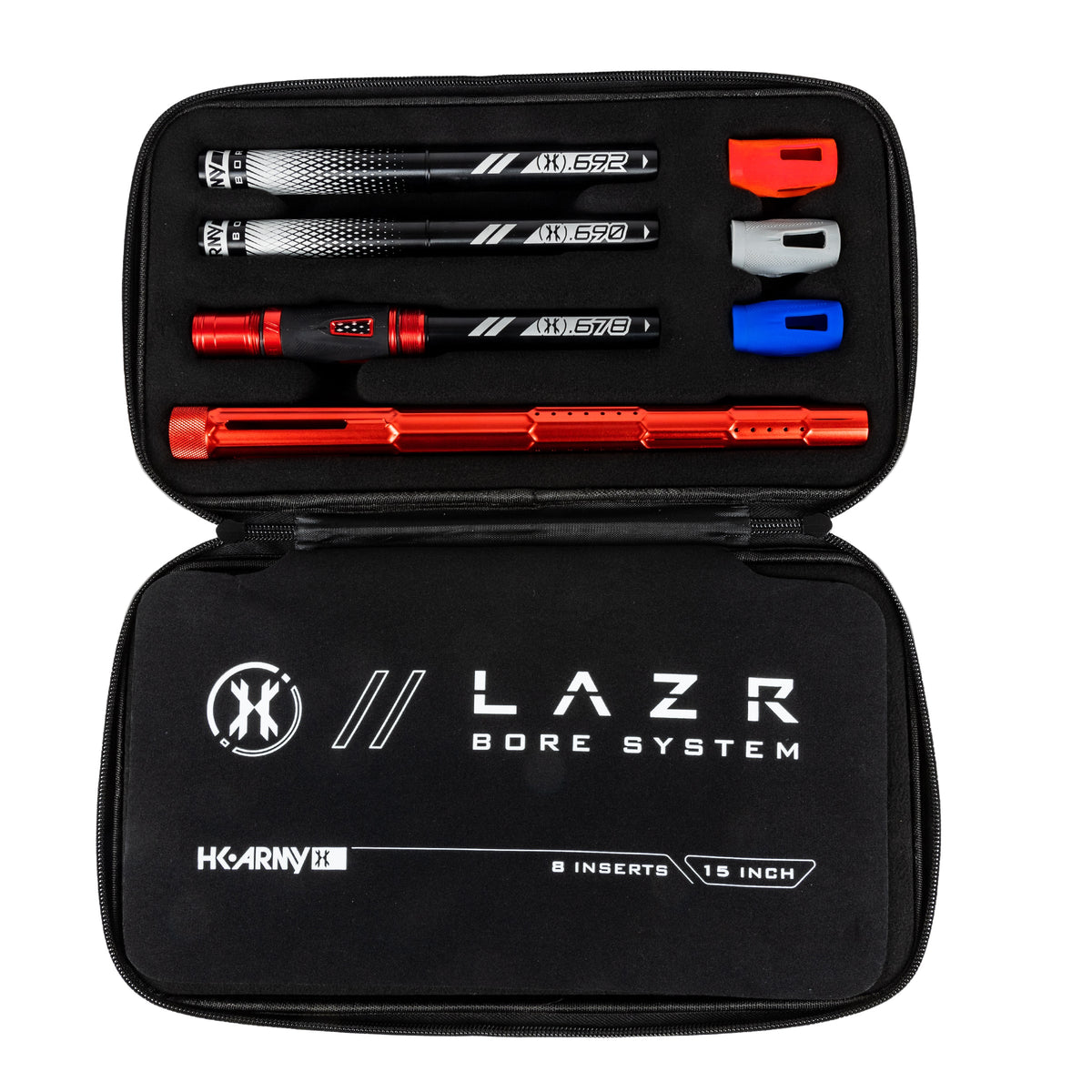 LAZR Elite Fractal Barrel Kit - 15" Dust Red/Black Inserts - Cocker Threads