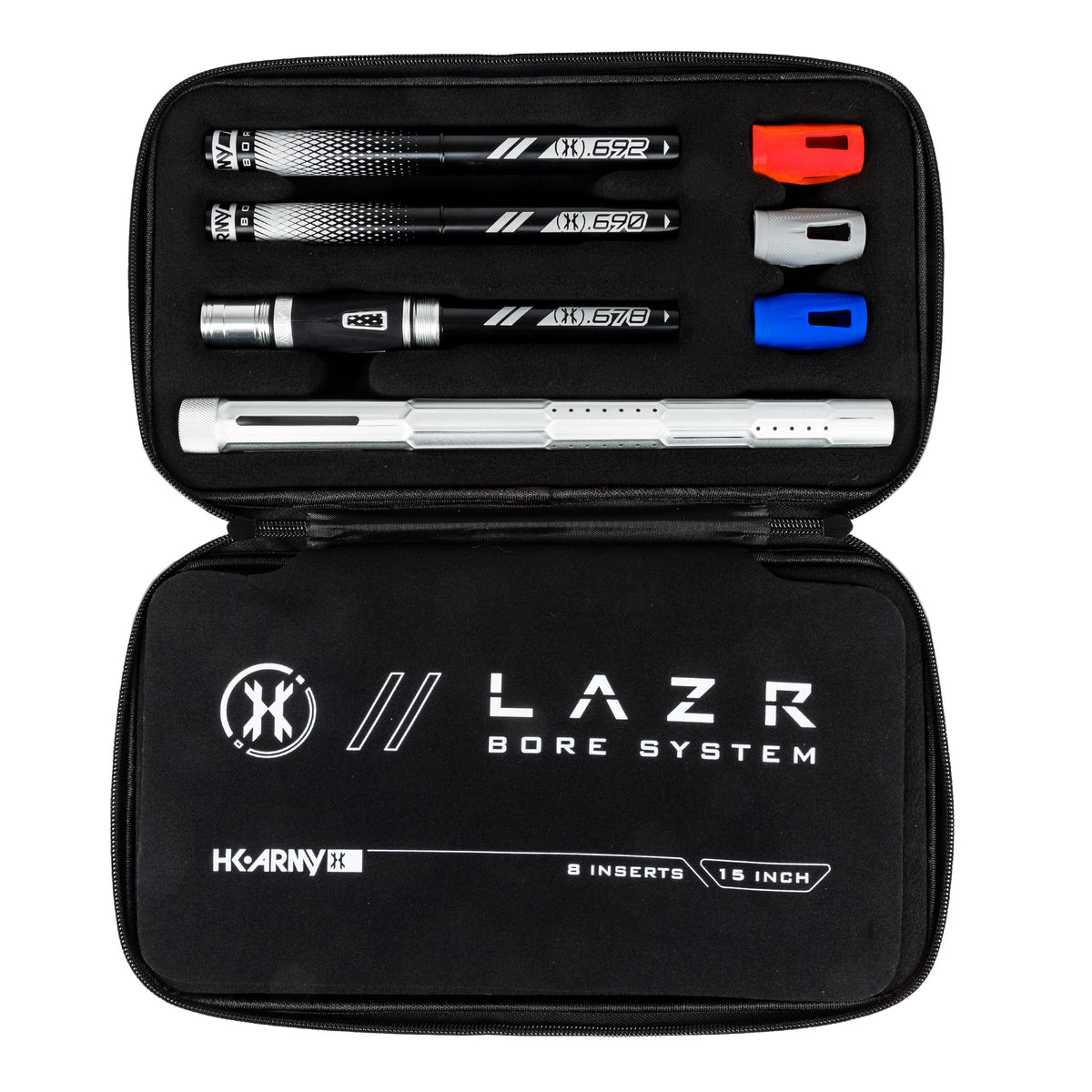 LAZR Elite Fractal Barrel Kit - 15" Dust Silver/Black Inserts - Cocker Threads
