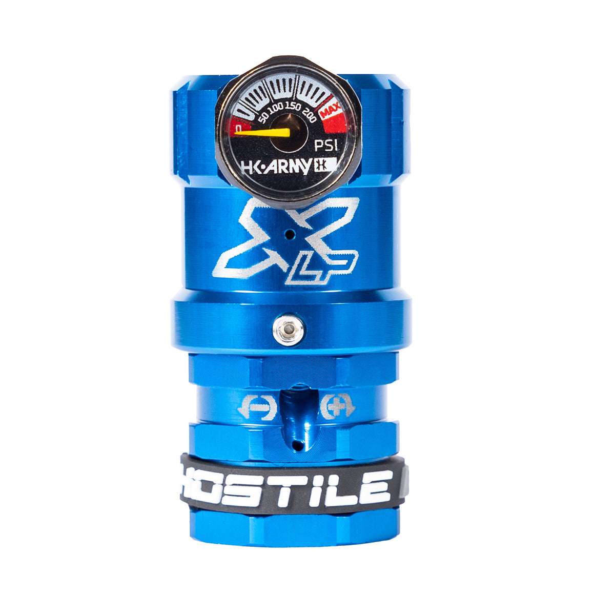 Hostile® XLP Regulator - Side Port Quick-Disconnect - Blue