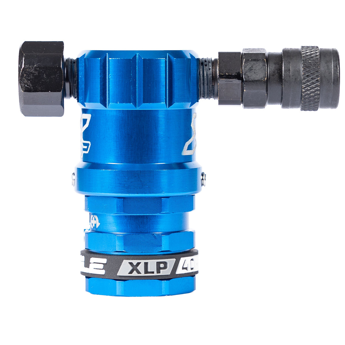 Hostile® XLP Regulator - Side Port Quick-Disconnect - Blue