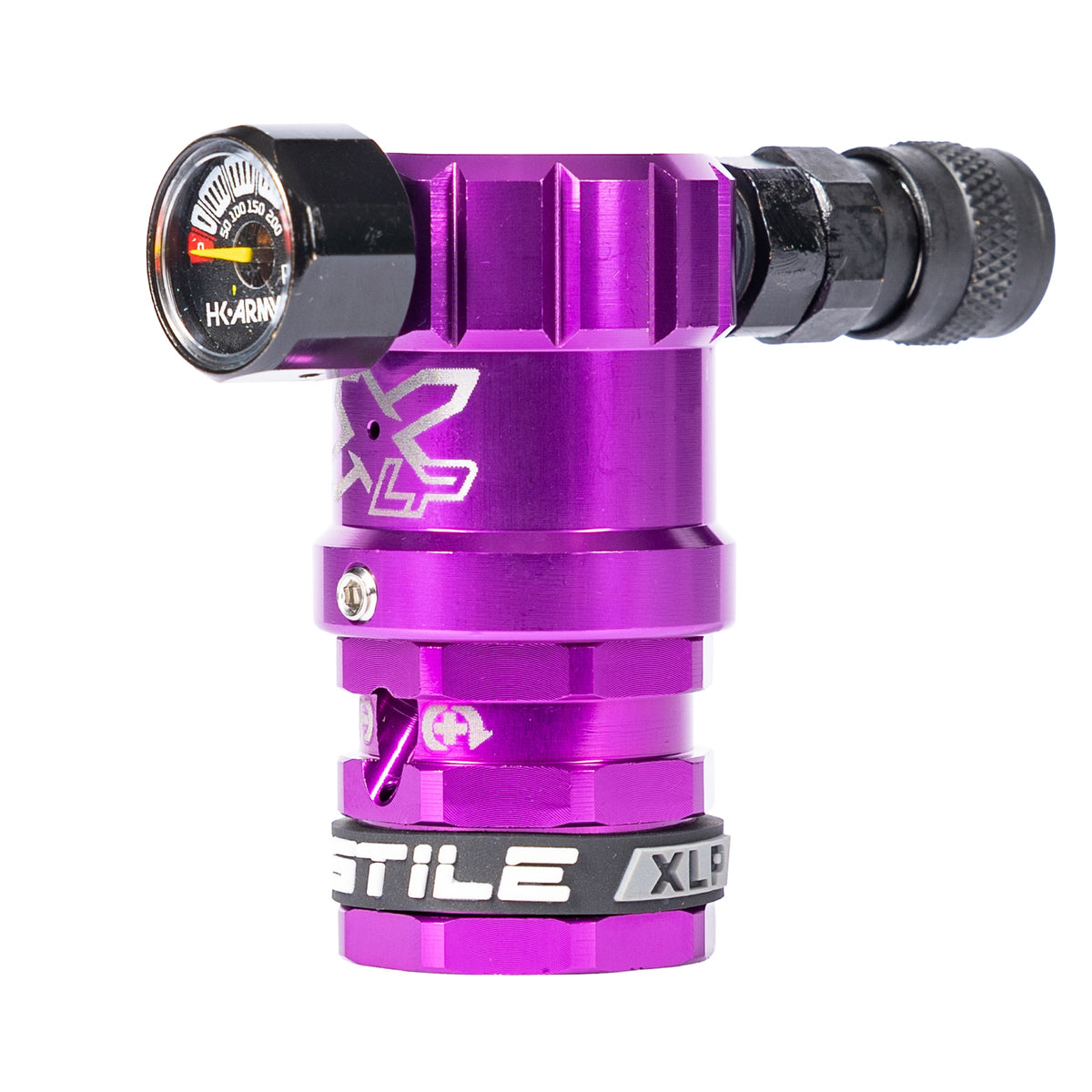 Hostile® XLP Regulator - Side Port Quick-Disconnect - Purple