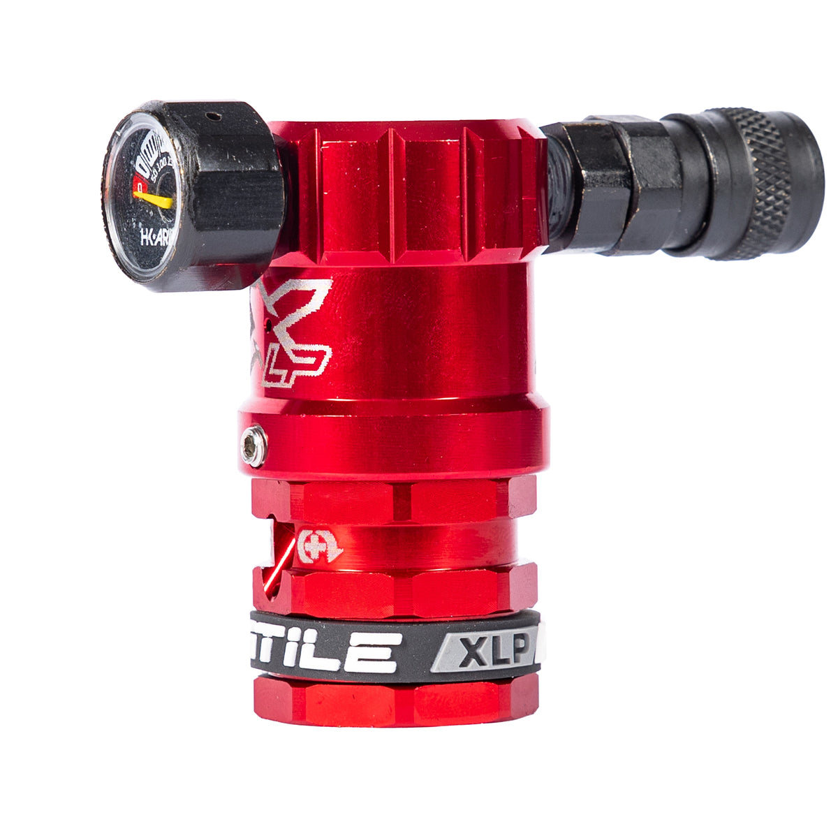 Hostile® XLP Regulator - Side Port Quick-Disconnect - Red