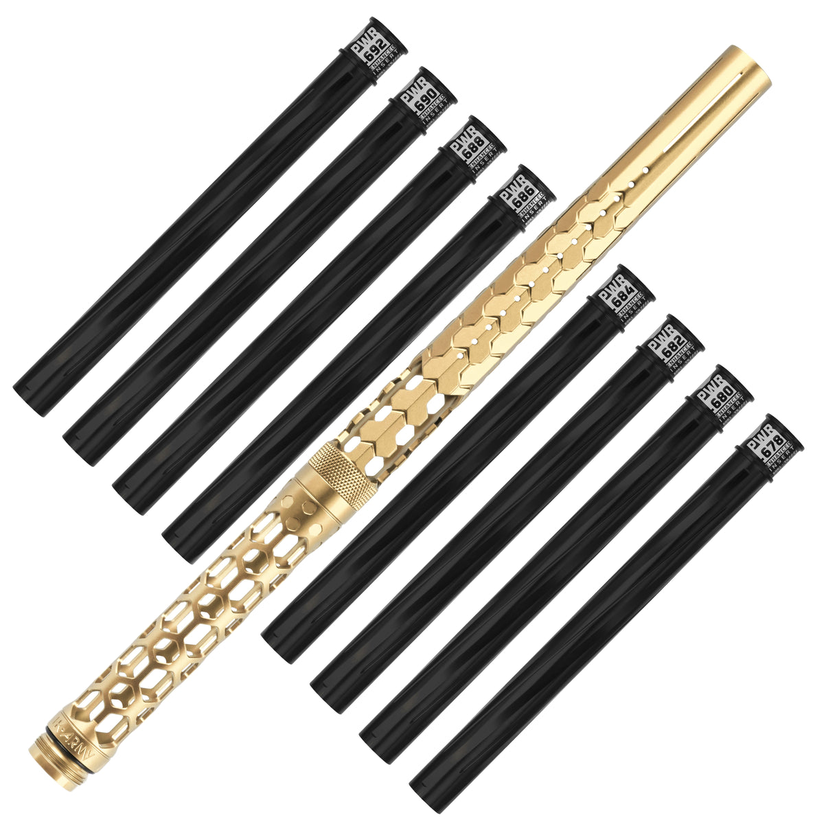 Hex PWR Barrel Kit - Gold - Black Inserts