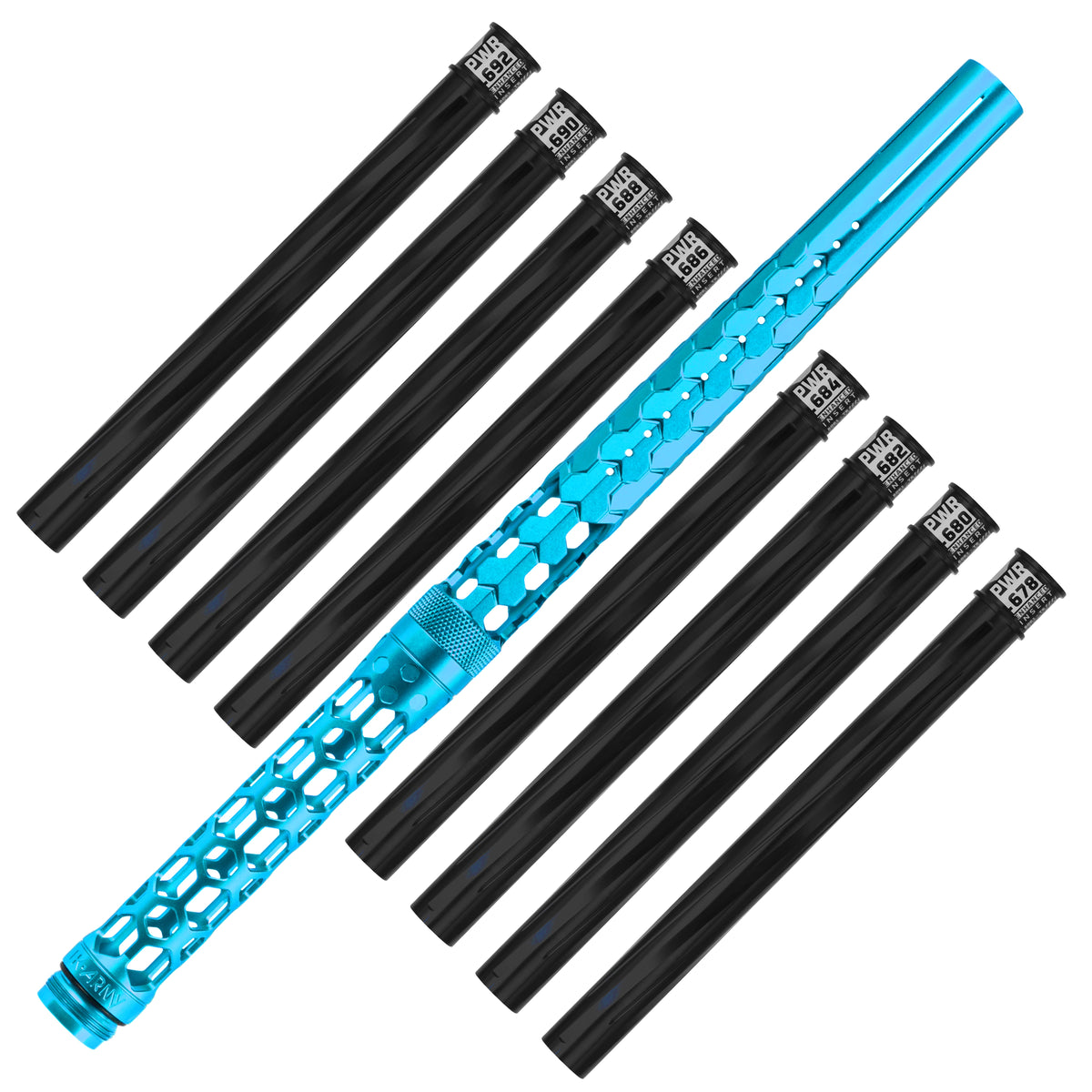 Hex PWR Barrel Kit - Turquoise - Black Inserts