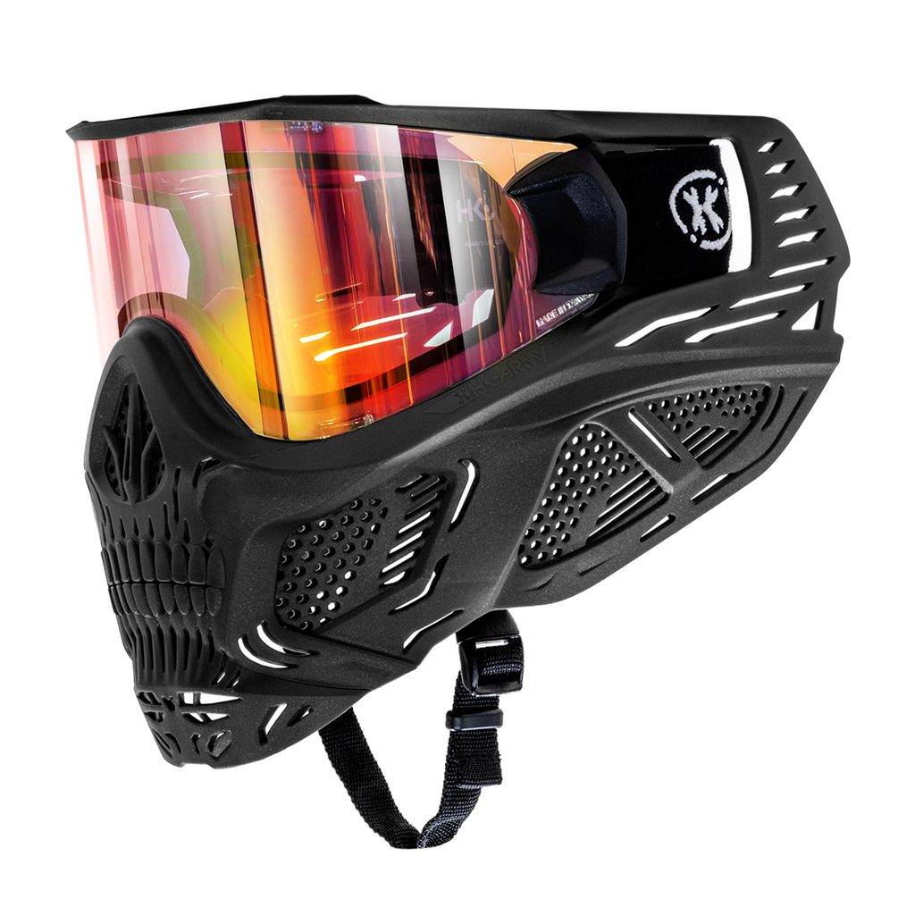 HSTL® Skull Goggle "Death" - Black w/ Fire Lens