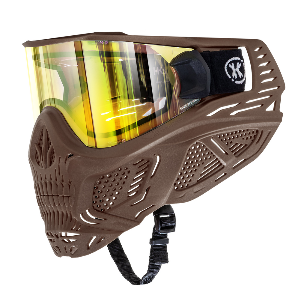 HSTL® Skull Goggle "Sandman" - Tan w/ Gold Lens