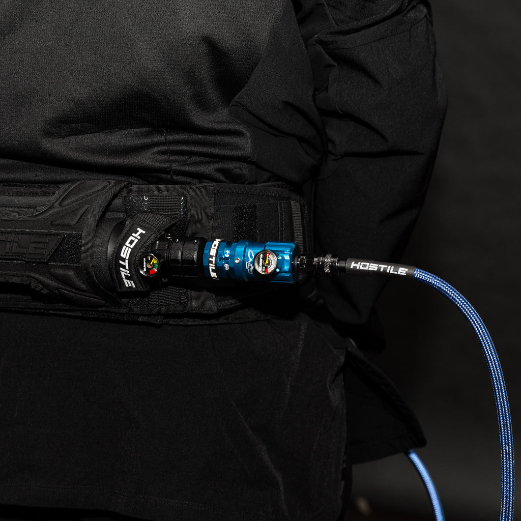Hostile® XLP Regulator - Top Port Quick-Disconnect - Blue