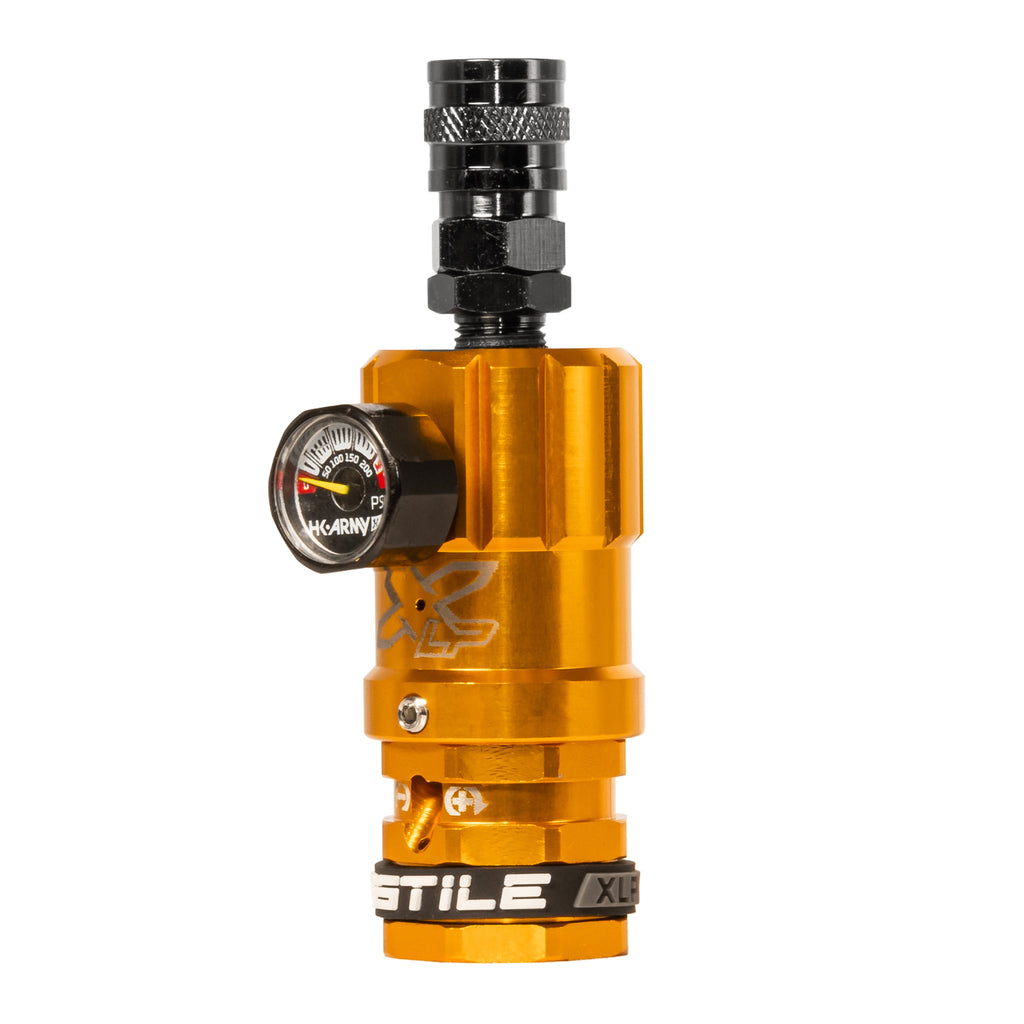 Hostile® XLP Regulator - Top Port Quick-Disconnect - Gold