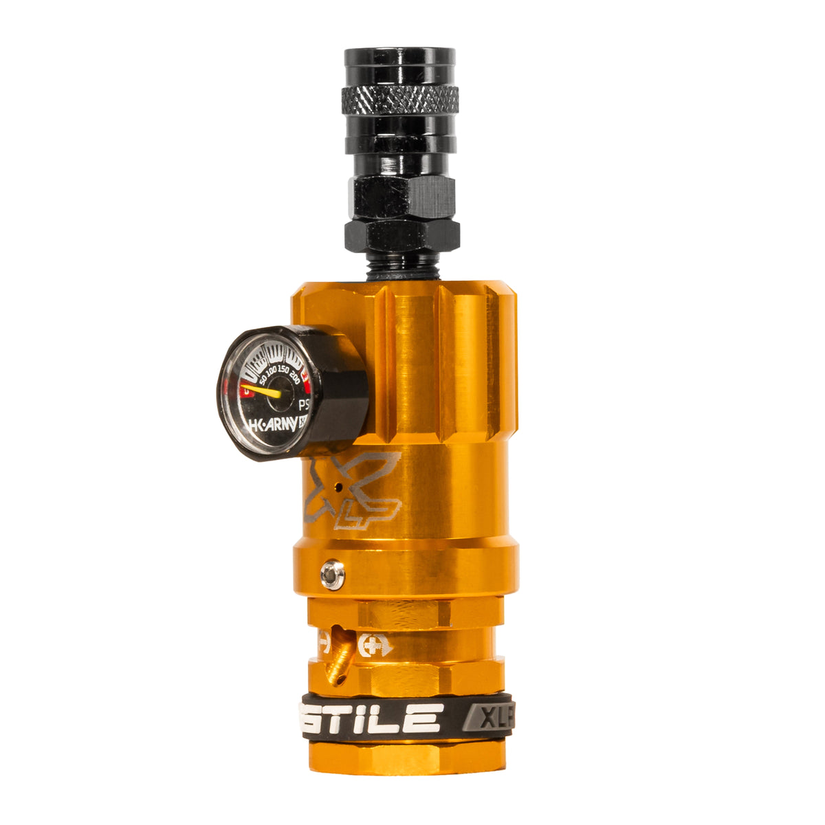 Hostile® XLP Regulator - Top Port Quick-Disconnect - Gold