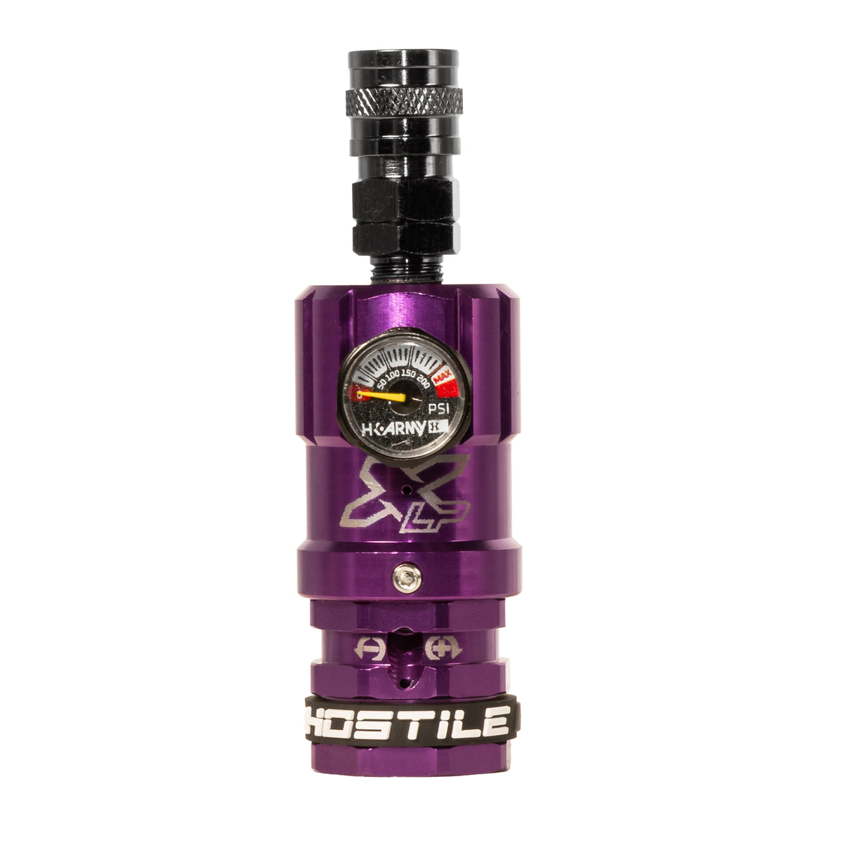 Hostile® XLP Regulator - Top Port Quick-Disconnect - Purple
