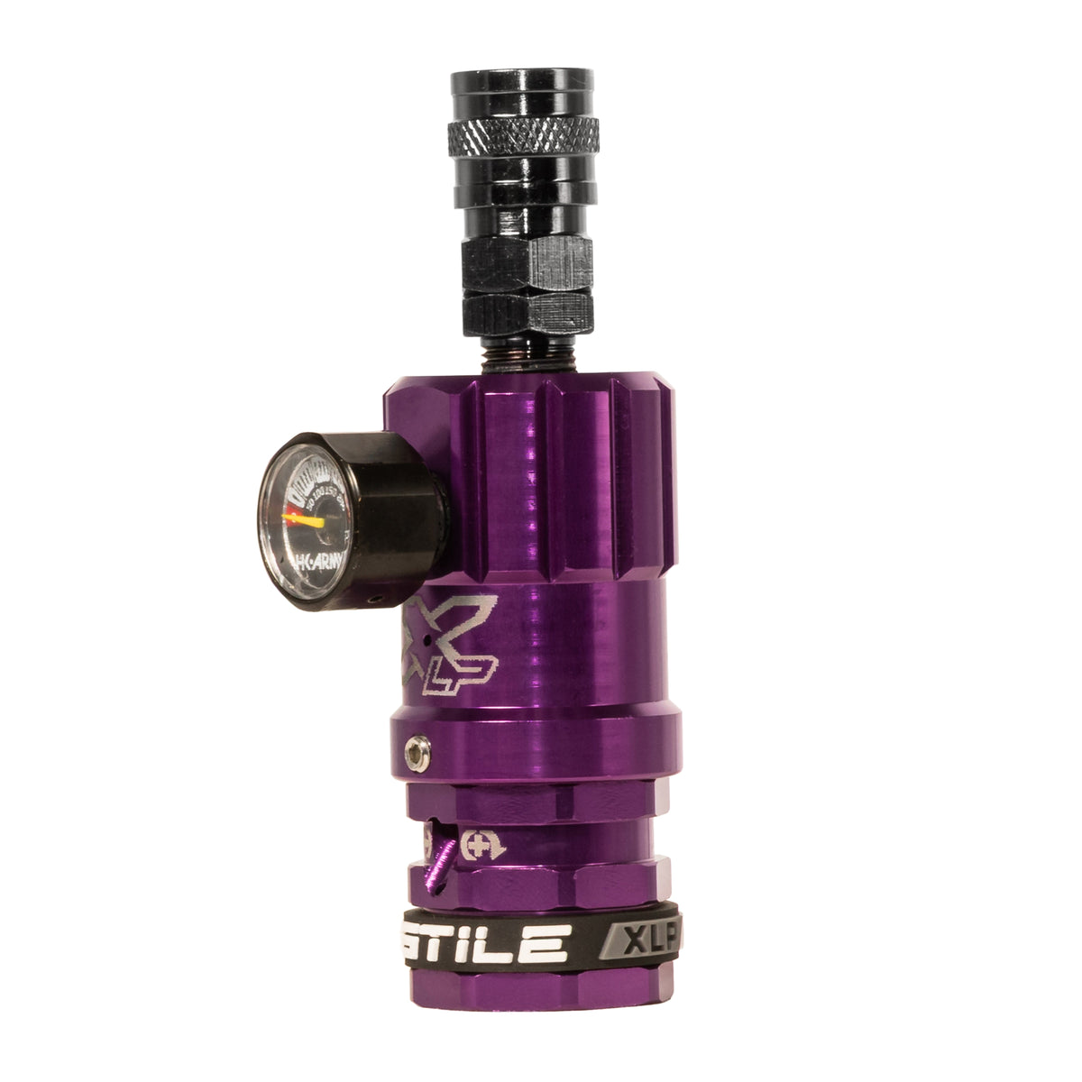 Hostile® XLP Regulator - Top Port Quick-Disconnect - Purple