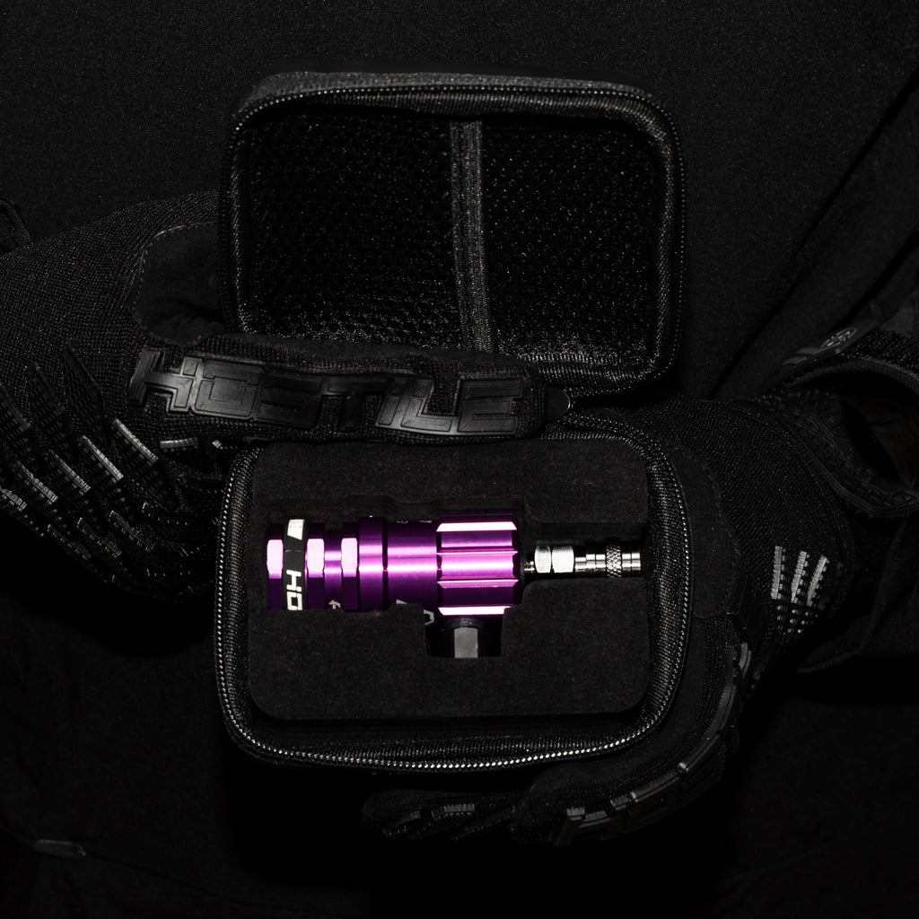Hostile® XLP Regulator - Top Port Quick-Disconnect - Purple