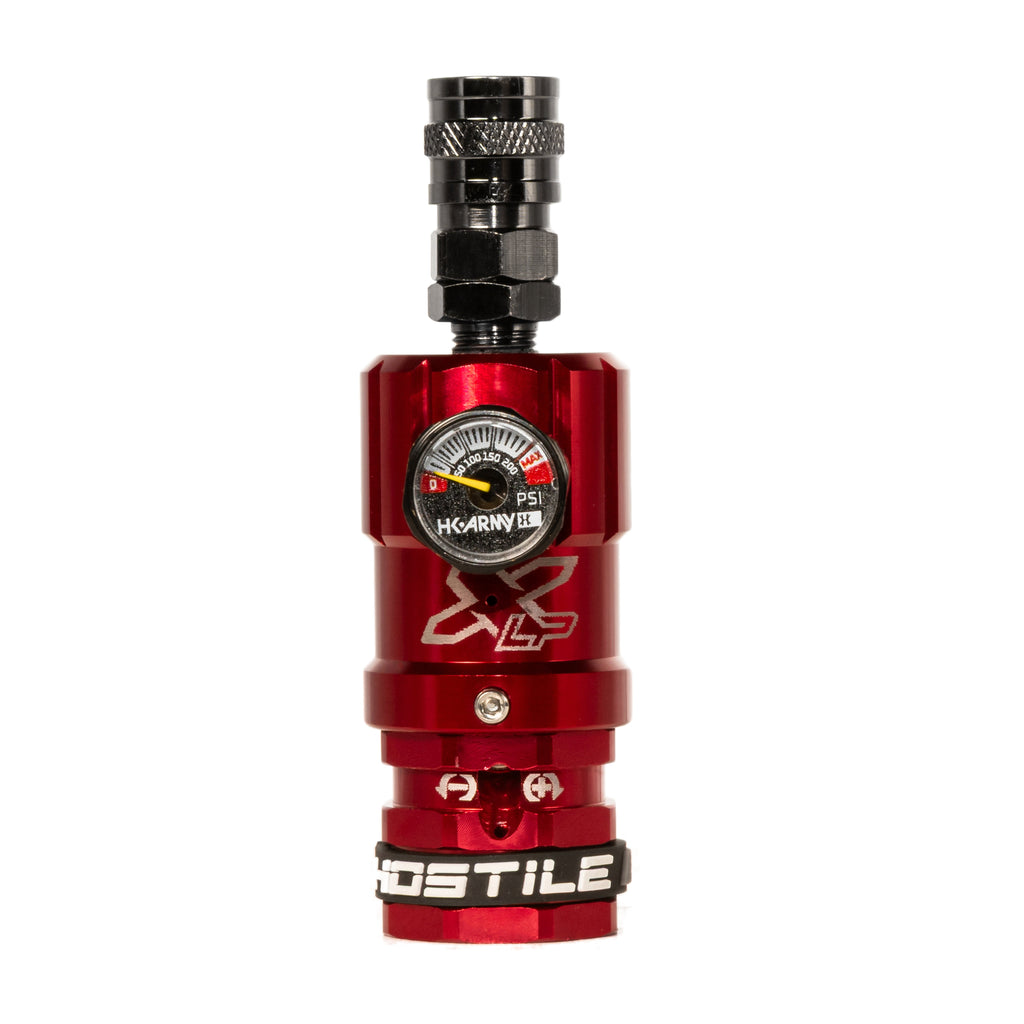 Hostile® XLP Regulator - Top Port Quick-Disconnect - Red