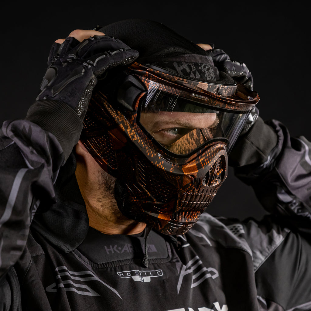 HSTL® Skull Goggle Snake Red w/ Clear Lens