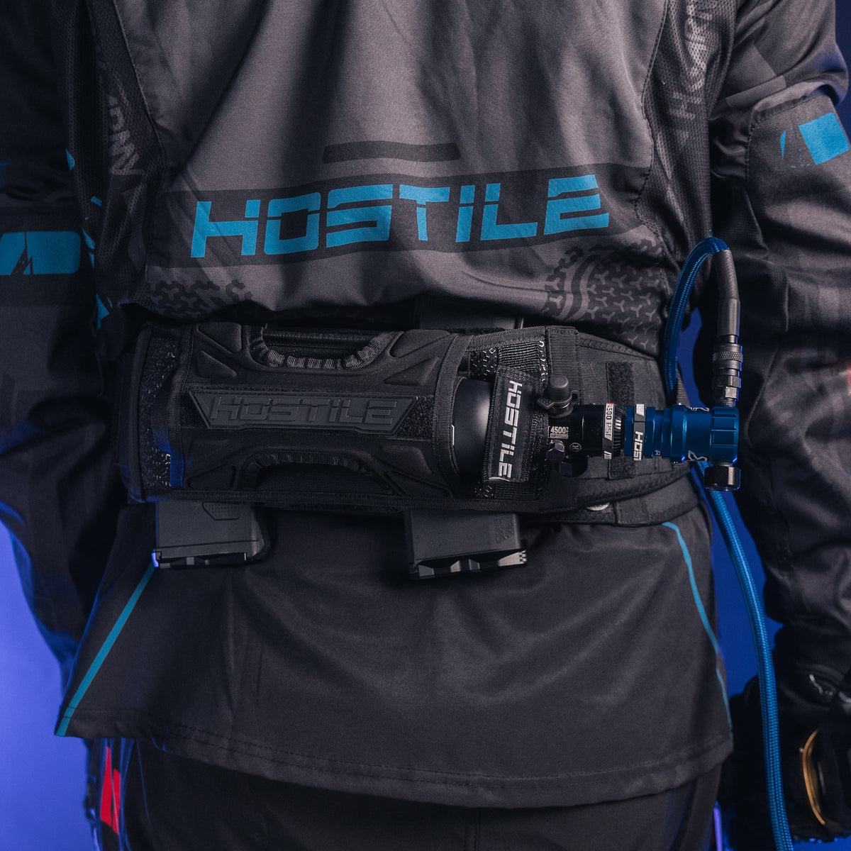 Hostile® XLP Regulator - Side Port Quick-Disconnect - Blue