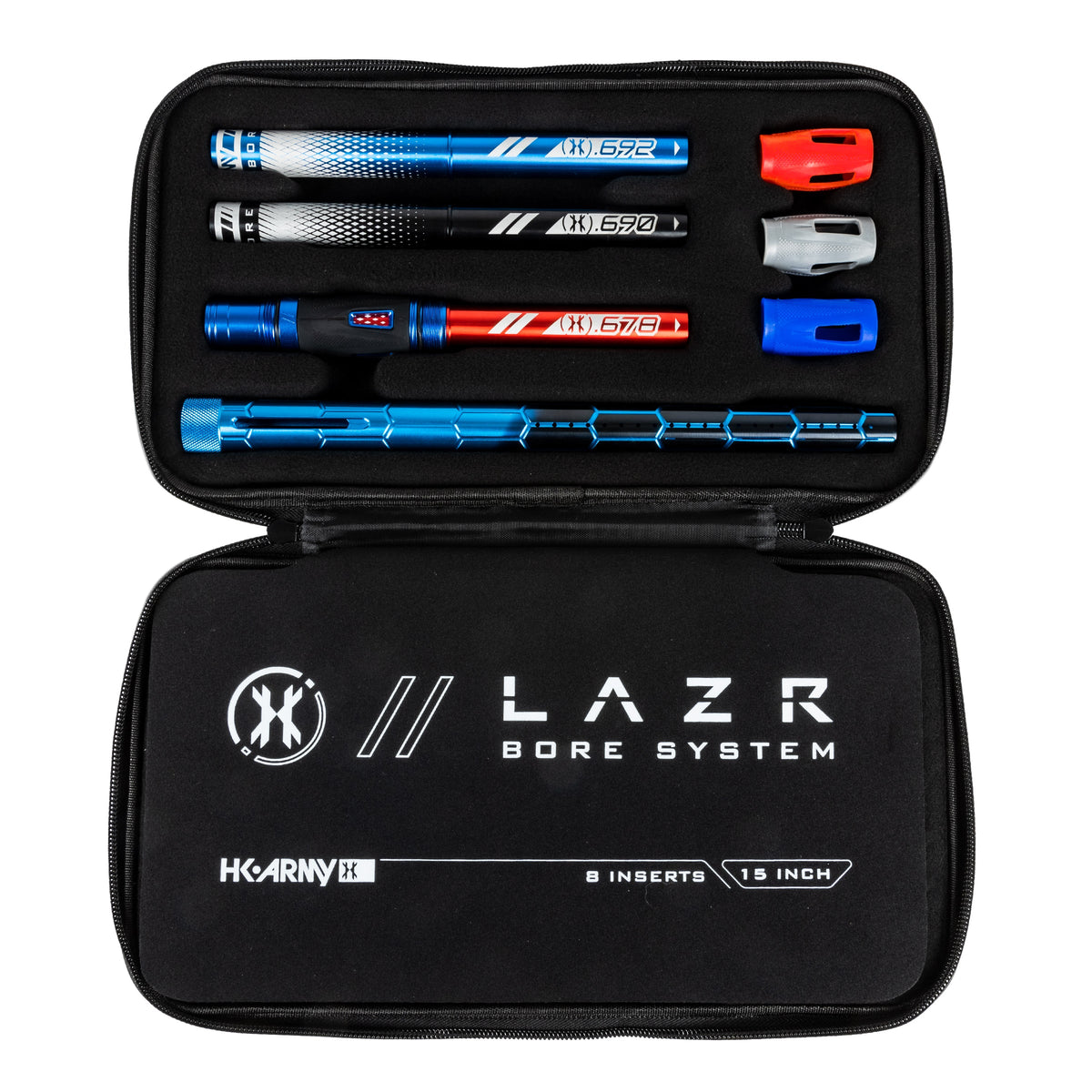 LAZR Elite Nexus Barrel Kit - 15" Blue/Black Colored Inserts - Cocker Threads