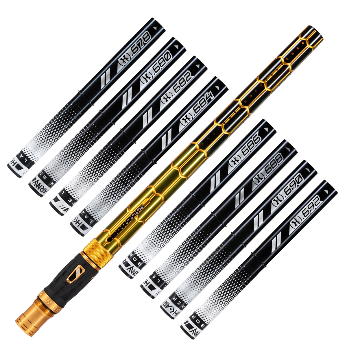 LAZR Elite Nexus Barrel Kit - 15" Gold/Black Black Inserts - Cocker Threads