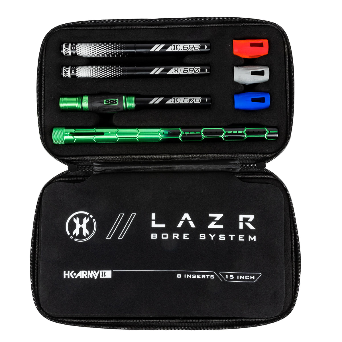 LAZR Elite Nexus Barrel Kit - 15" Green/Black Black Inserts - Cocker Threads