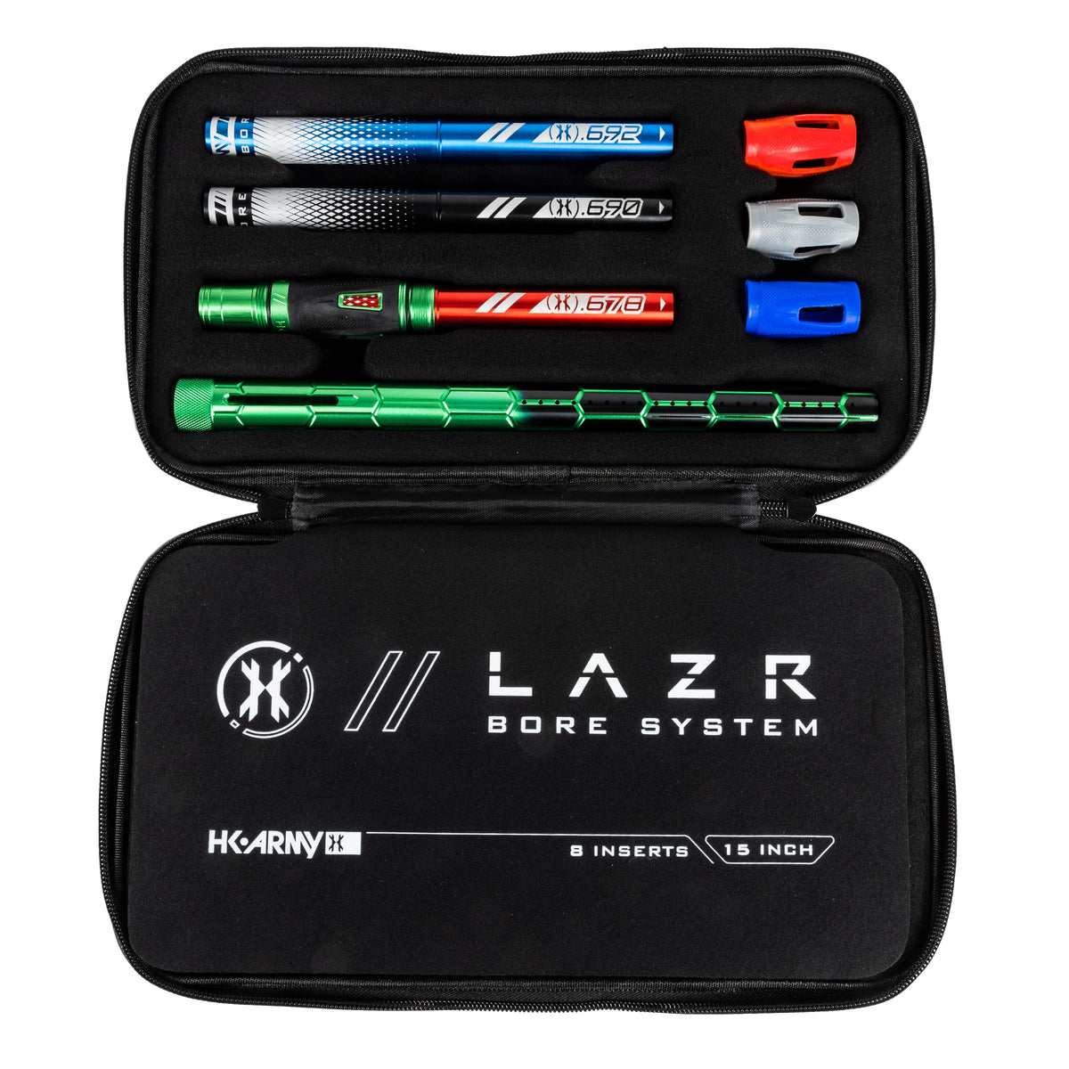 LAZR Elite Nexus Barrel Kit - 15" Green/Black Colored Inserts - Cocker Threads