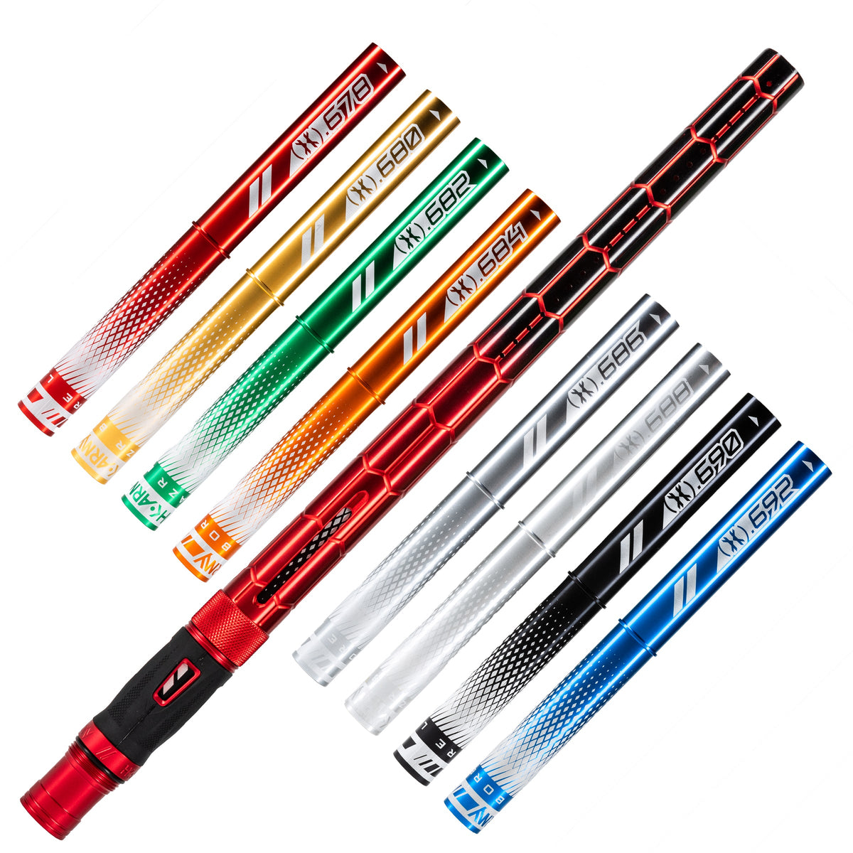 LAZR Elite Nexus Barrel Kit - 15" Red/Black Colored Inserts - Cocker Threads