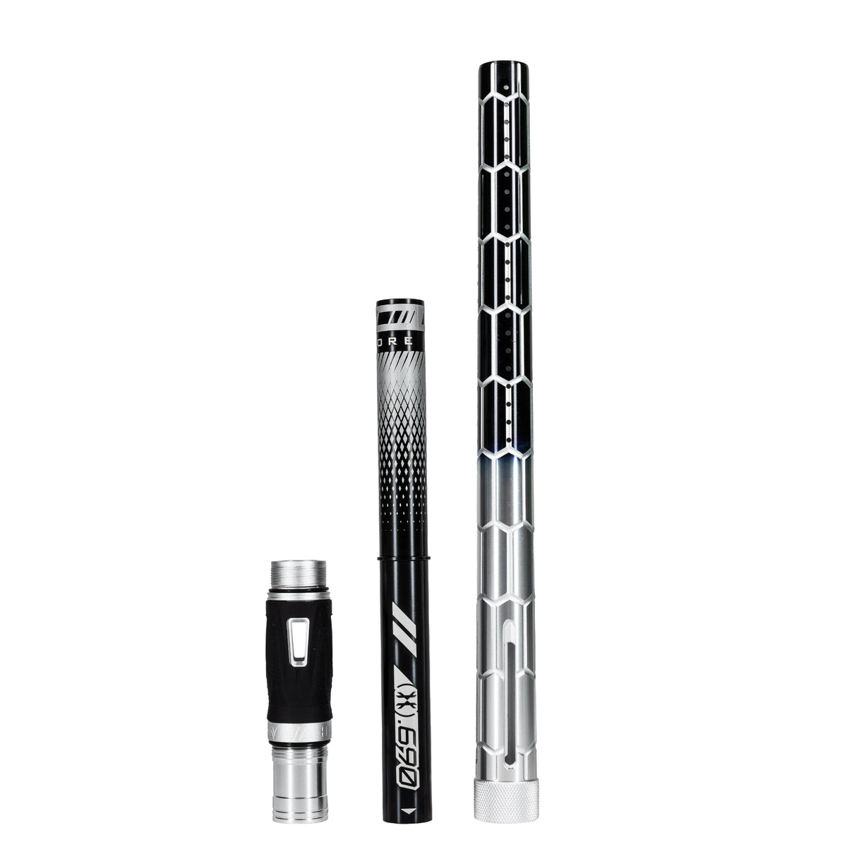 LAZR Elite Nexus Barrel Kit - 15" Silver/Black Black Inserts - Cocker Threads