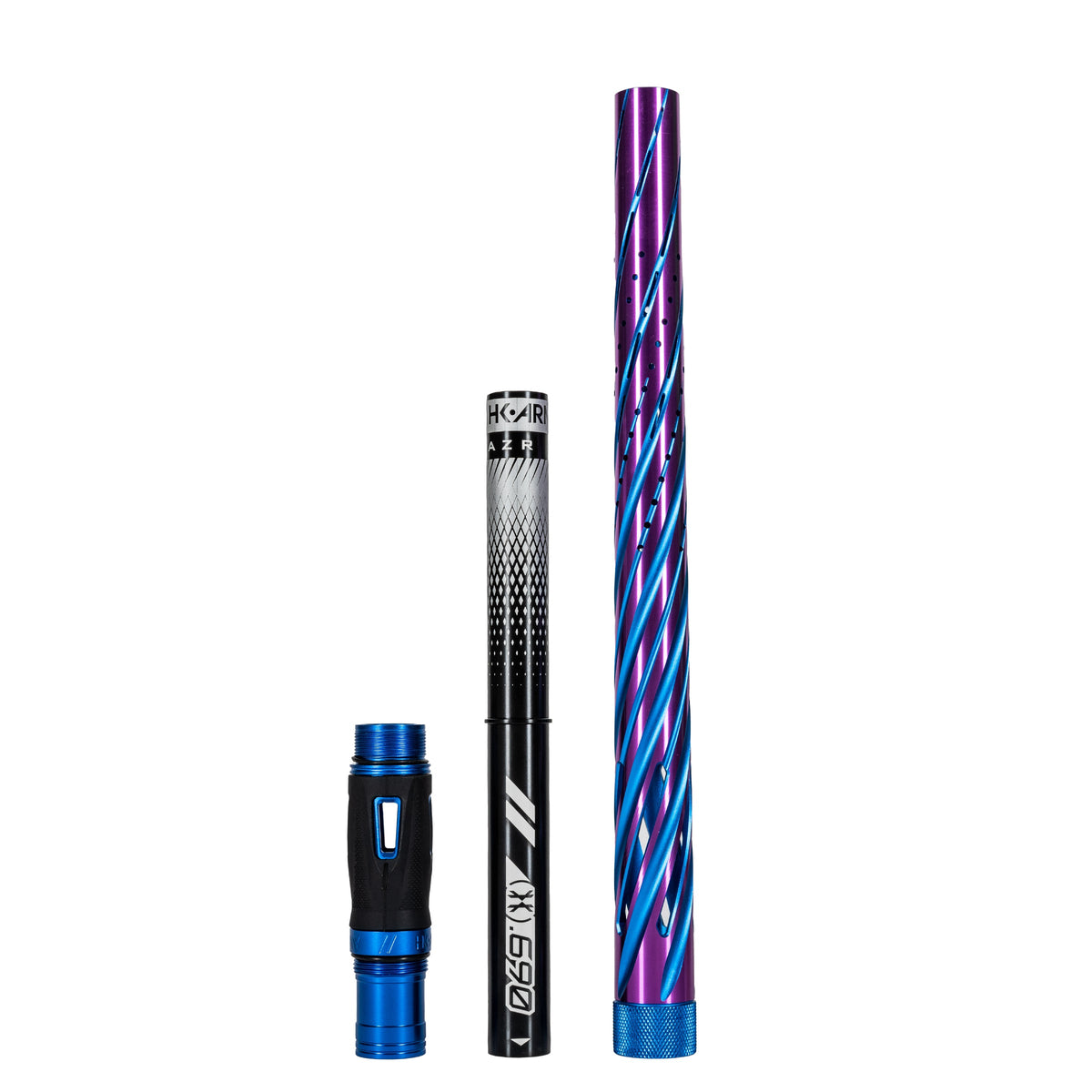 LAZR Elite Orbit Barrel Kit - 15" Blue/Purple Black Inserts - Cocker Threads