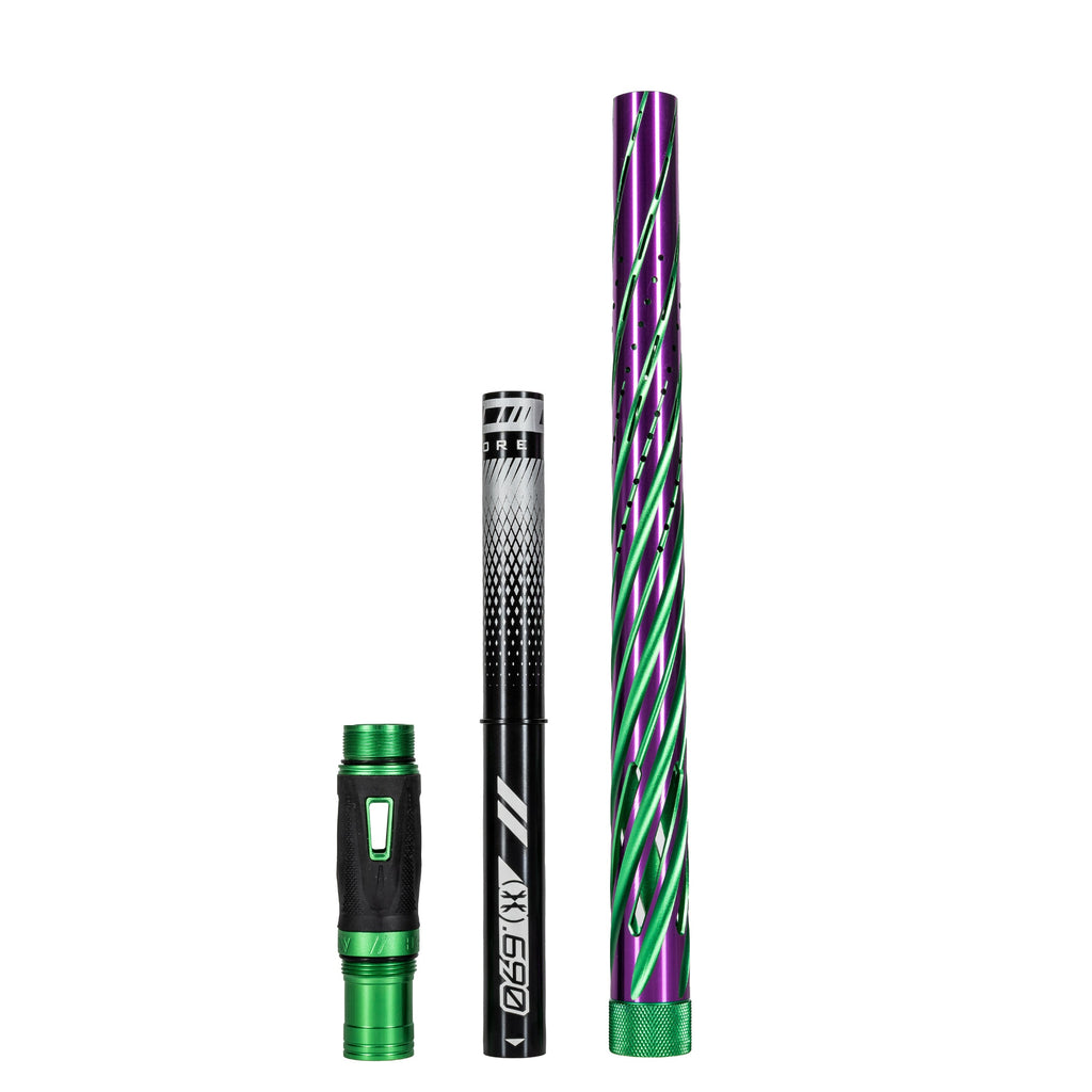 LAZR Elite Orbit Barrel Kit - 15" Green/Purple Black Inserts - Cocker Threads