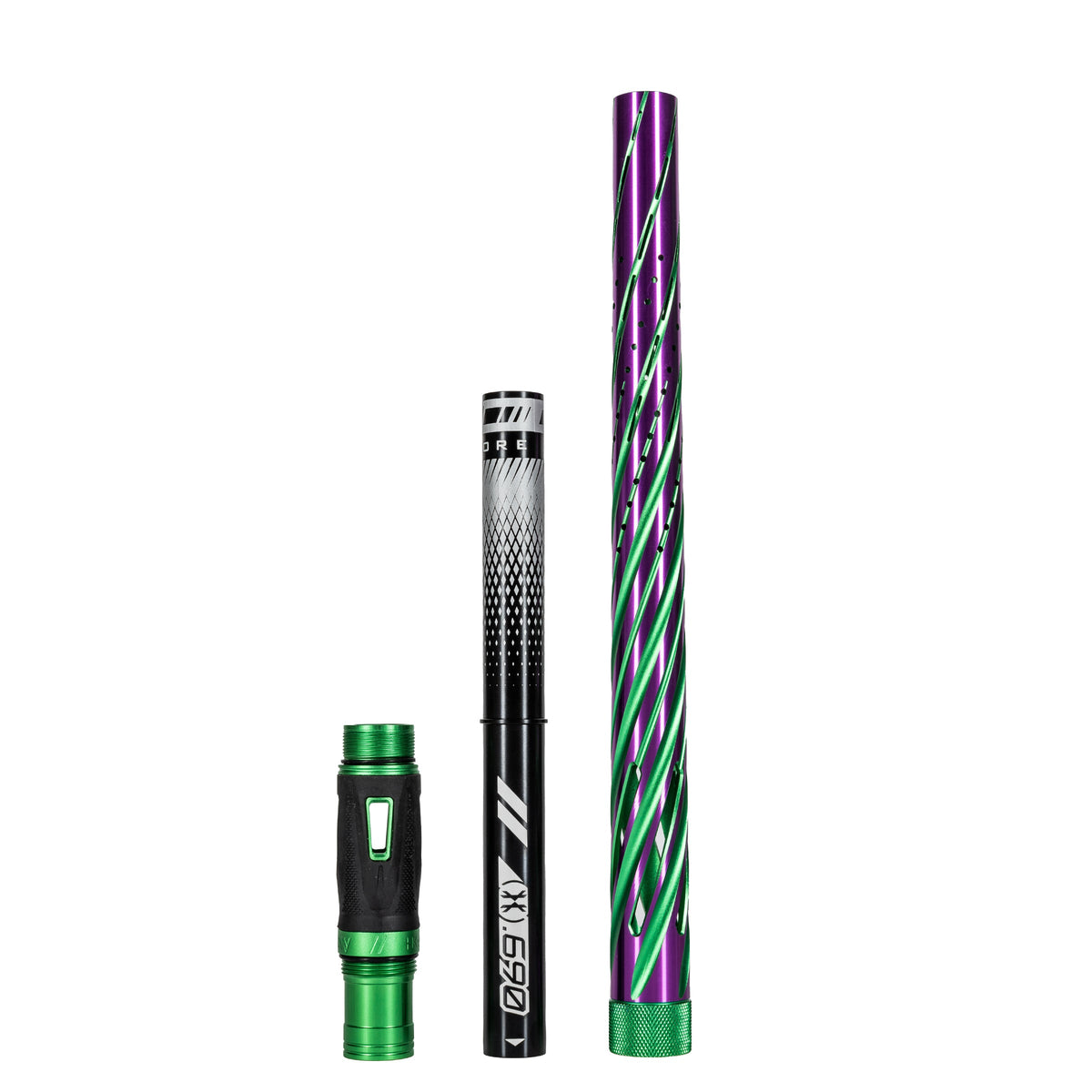 LAZR Elite Orbit Barrel Kit - 15" Green/Purple Black Inserts - Cocker Threads