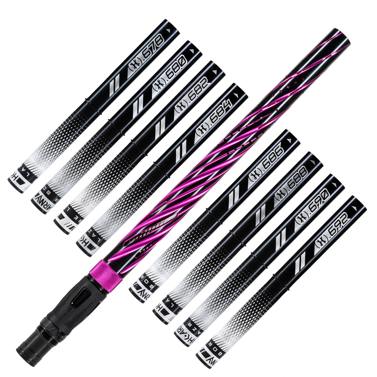 LAZR Elite Orbit Barrel Kit - 15" Dust Pink/Black Inserts - Cocker Threads