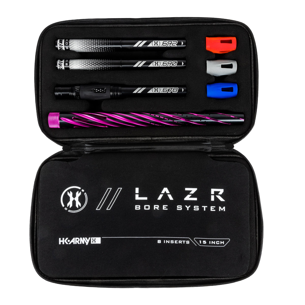 LAZR Elite Orbit Barrel Kit - 15" Dust Pink/Black Inserts - Cocker Threads
