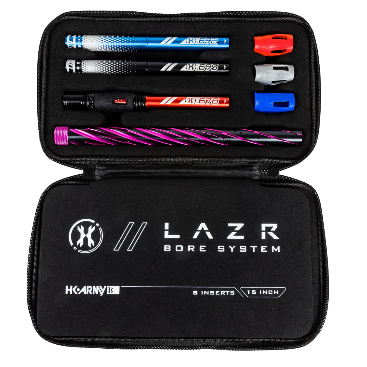 LAZR Elite Orbit Barrel Kit - 15" Dust Pink/Colored Inserts - Cocker Threads