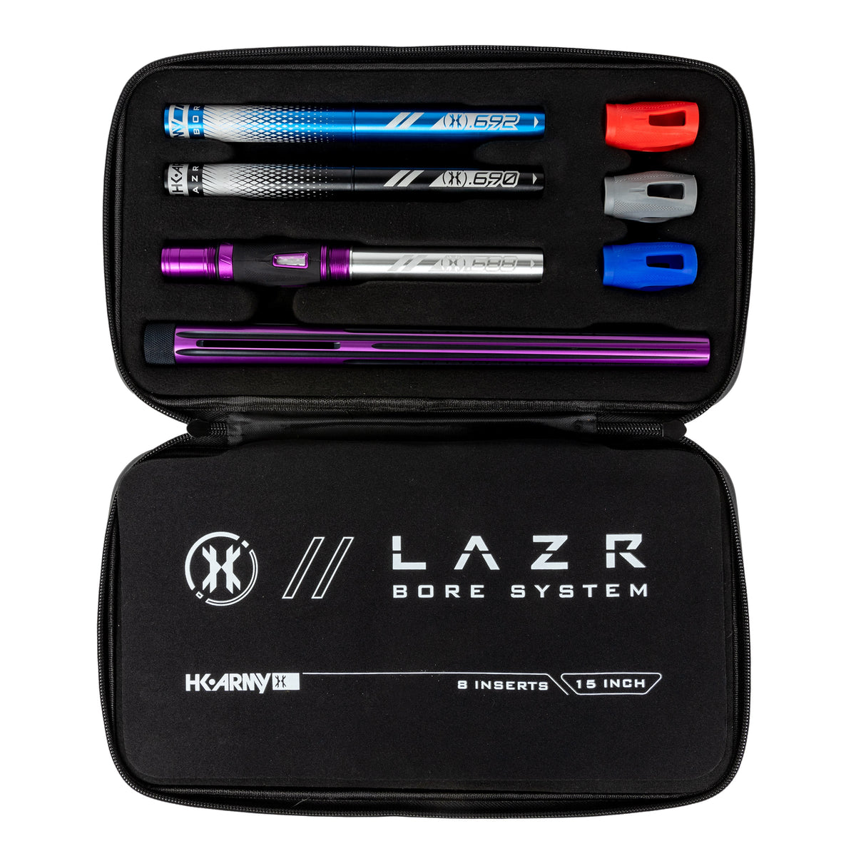 LAZR Elite Nova Barrel Kit - 15" Purple/Black - Colored Inserts - Cocker Threads