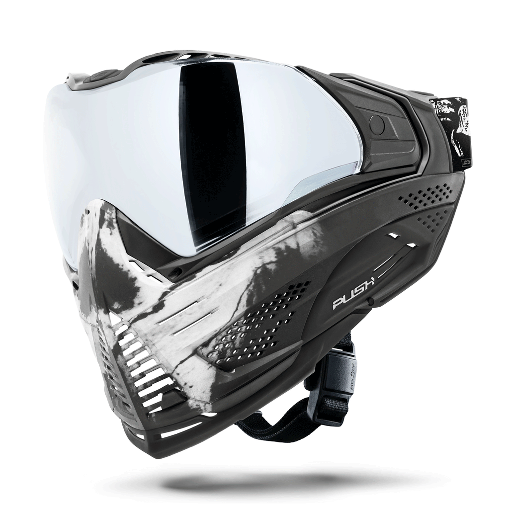 Unite Goggle Mk II - Warlord Omen (Black/White Skull) - Silver Lens