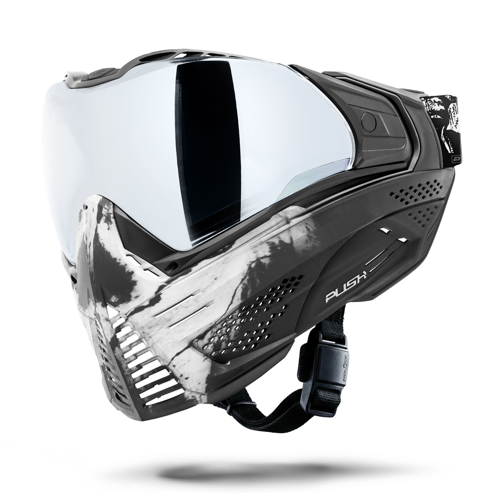 Unite Goggle Mk II - Warlord Omen (Black/White Skull) - Silver Lens