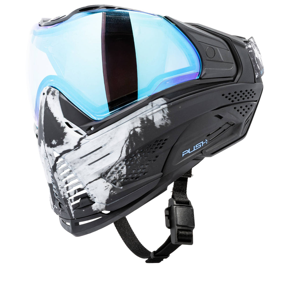 Unite Goggle Mk II  - Warlord Soul (Black/White Skull) - Blue Lens